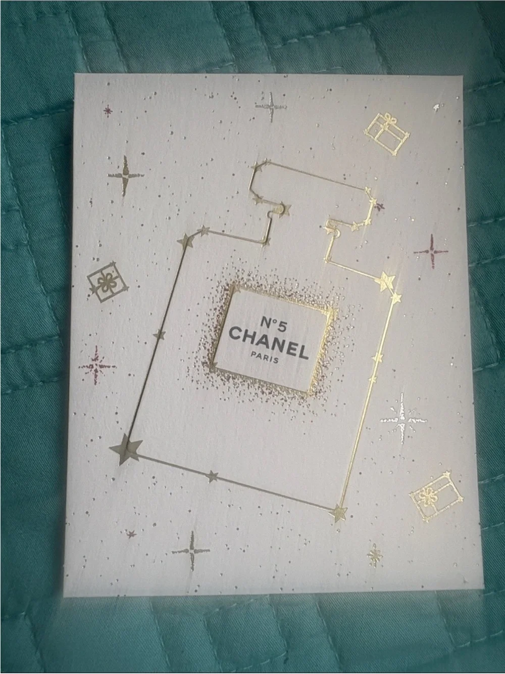 CHANEL No 5 Blank Card + Ceramic Holder NWOT